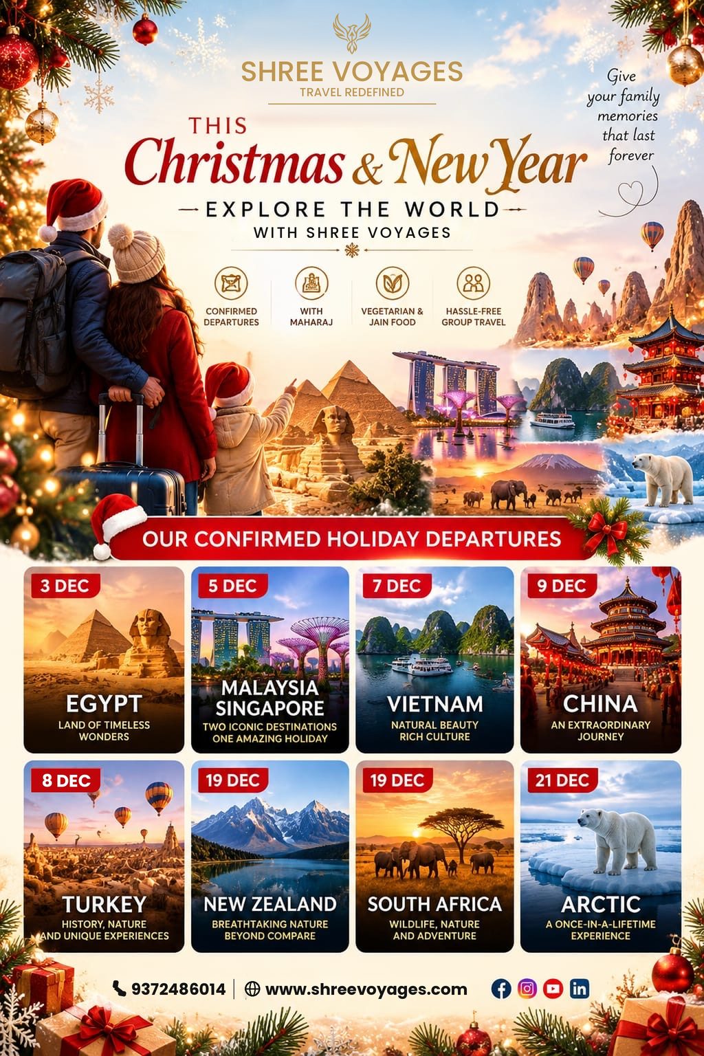 Shree Voyages Christmas and New Year departures poster